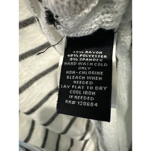 Torrid size 1 cream gray striped lightweight ruched side hem tunic sweater - Picture 5 of 6